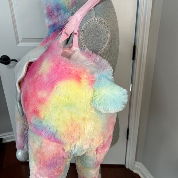 Justice Magical Unicorn Costume 3D Plush Step In Rainbow EUC O/S - Picture 2 of 4